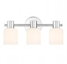 Brechers Lighting Items V6-L8-9022-3-11 - Strand 3-Light Bathroom Vanity Light in Chrome