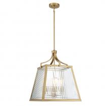  V6-L3-6840-4-322 - Elias 4-Light Pendant in Warm Brass