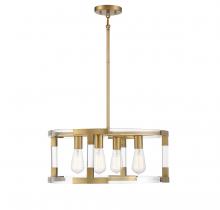  V6-L7-2226-4-322 - 4 Light Warm Brass Foyer