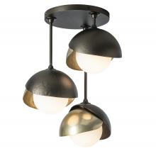  121374-SKT-14-86-GG0711 - Brooklyn 3-Light Double Shade Semi-Flush