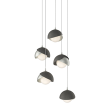  131125-SKT-LONG-85-20-GG0711 - Brooklyn 5-Light Double Shade Pendant