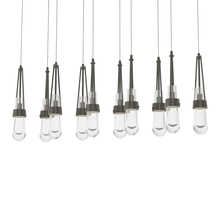  131207-SKT-LONG-07-ZM0434 - Link 10-Light Clear Glass Pendant