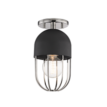  H145601-PN/BK - 1 Light Semi Flush