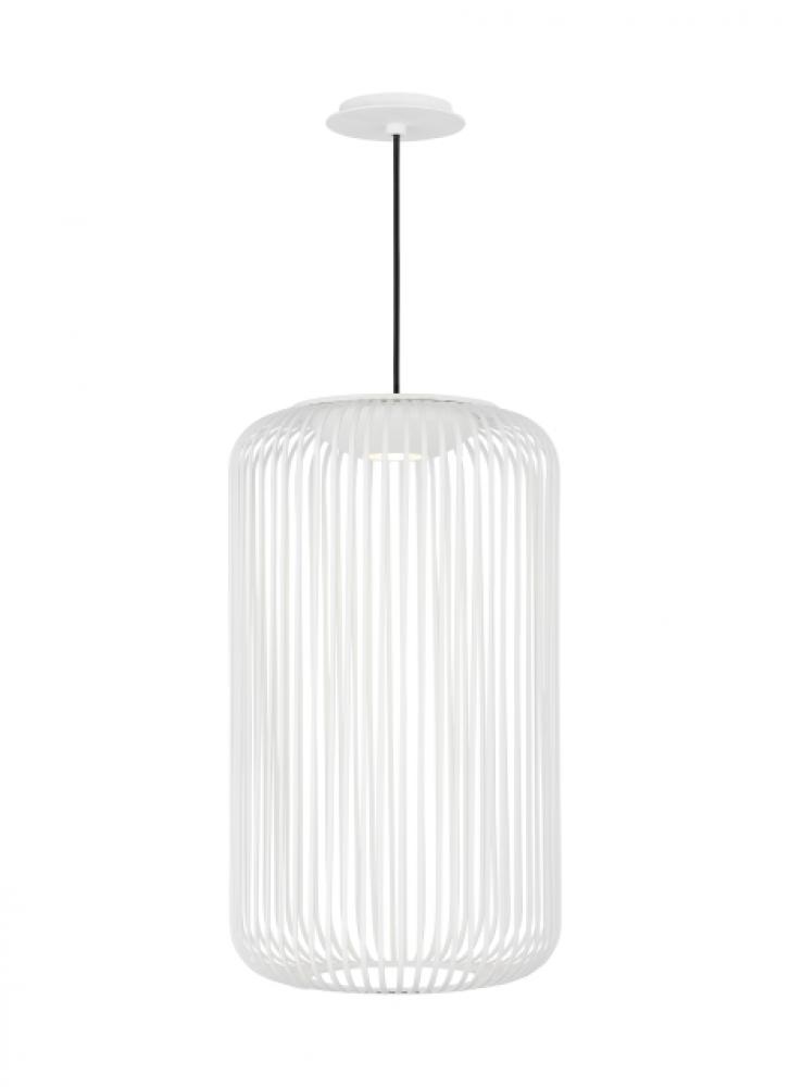 Kai dimmable LED Modern 1-light Ceiling Pendant in a Matte White finish