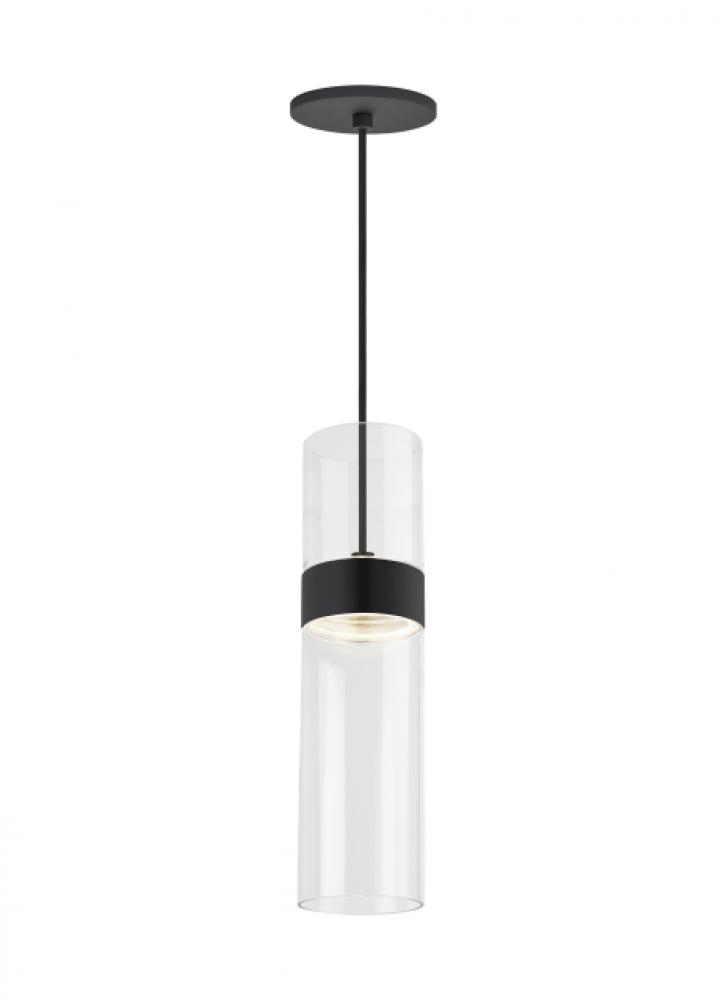 Manette Modern dimmable LED Medium Ceiling Pendant Light in a Black finish