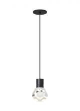 Visual Comfort & Co. Modern Collection 700TDKIRAP1BB-LEDWD - Modern Kira dimmable LED Ceiling Pendant Light in a Black finish