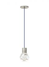 Visual Comfort & Co. Modern Collection 700TDKIRAP1US-LED930 - Modern Kira dimmable LED Ceiling Pendant Light in a Satin Nickel/Silver Colored finish