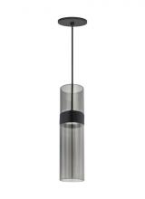 Visual Comfort & Co. Modern Collection 700TDMANMTKB-LED930-277 - Manette Modern dimmable LED Medium Ceiling Pendant Light in a Black finish