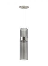 Visual Comfort & Co. Modern Collection 700TDMANMTKS-LED930 - Manette Modern dimmable LED Medium Ceiling Pendant Light in a Satin Nickel/Silver Colored finish