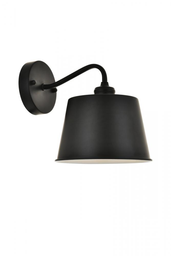 Nota 1 Light Black Wall Sconce