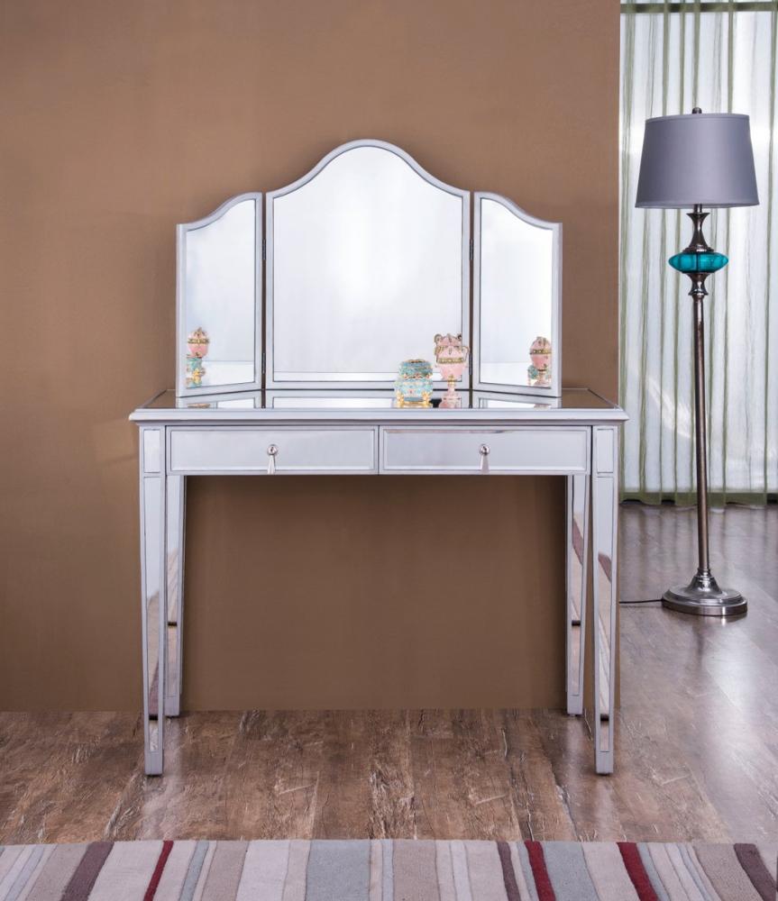 Vanity Table 42 In.x18 In.x31 In. and Mirror 39 In.x1 In.x42 In.