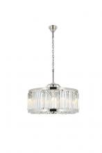  1203D28PN/RC - Chelsea 8 Light Polished Nickel Chandelier Clear Royal Cut Crystal