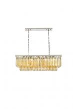  1232D40PN-GT/RC - Sydney 12 Light Polished Nickel Chandelier Golden Teak (Smoky) Royal Cut Crystal