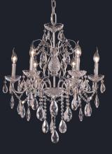  2016D24C/RC - St. Francis 6 Light Chrome Chandelier Clear Royal Cut Crystal