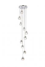  3505G11C - Eren 10 Lights Chrome Pendant