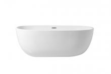  BT10767GW - 67 inch soaking roll top bathtub in glossy white