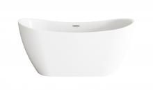  BT30459GW-BNK - 59 inch Bathtub in Glossy White with Brushed Nickel Trim