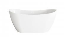  BT30459GW-WHT - 59 inch Bathtub in Glossy White with Polished White Trim