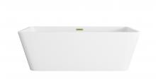  BT30667GW-BGD - 67 inch Bathtub in Glossy White with Brushed Gold Trim