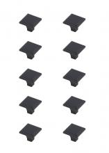  KB2012-MB-10PK - Wilow 1" Matte Black Square Knob Multipack (Set of 10)