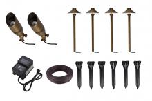  KIT10204 - Aera Cast Brass Landscape Lighting Full Starter Pack of 6 Kit 2