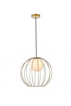 Elegant LD2345BR - Wetzel 1 Light Brass Pendant