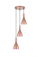  LD2408HG - Aiken 3 Light Honey Gold Pendant