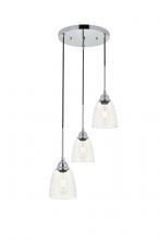 Elegant LD4013D16C - Felicity 3 Light Chrome Pendant