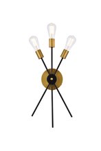  LD640W10BRK - Lucca 11 Inch Bath Sconce in Black and Brass