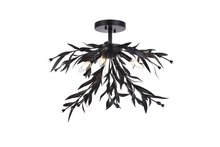  LD810F23BK - Priscilla 23 Inch Flush Mount in Black