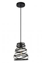  LDPD3011 - Sybil Collection Pendant D7.5 H9.2 Lt:1 Matte Black Finish