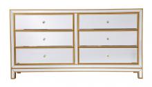  MF72036G - Cabinet 6 Drawers 60in. Wx18in. Dx32in. H in Gold