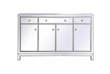  MF72060S - Reflexion 60 In. Mirrored Credenza in Antique Silver