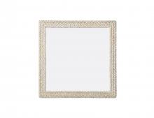  MR4A4040LN - Rectangle Cornhusk Mirror 40x40 in Linen White