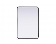  MR8A2436BLK - Contour Metal Rectangle Mirror 24x36 in Black