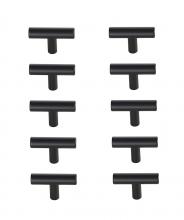  PL400-1-MB-10PK - Quinn Matte Black T Bar Pull Multipack (Set of 10)