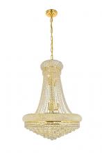 Elegant V1800D28G/RC - Primo 14 Light Gold Chandelier Clear Royal Cut Crystal