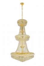  V1800G36G/RC - Primo 32 Light Gold Chandelier Clear Royal Cut Crystal