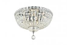  V2528F16C/RC - Tranquil 6 Light Chrome Flush Mount Clear Royal Cut Crystal