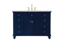  VF12348BL - 48 Inch Single Bathroom Vanity in Blue