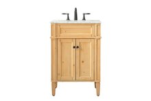  VF12524NW - 24 Inch Single Bathroom Vanity in Natural Wood