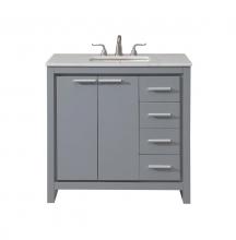  VF12836GR - 36 In. Single Bathroom Vanity Set in Grey