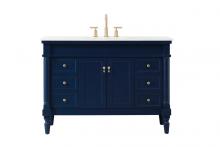  VF13048BL - 48 Inch Single Bathroom Vanity in Blue