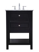  VF27024BK - 24 In. Single Bathroom Vanity Set in Black