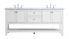  VF27072WH - 72 In. Double Sink Bathroom Vanity Set in White