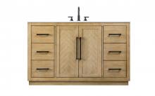  VF29054LO - 54 inch Single Bathroom Vanity in Linen Oak