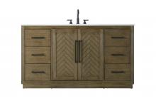  VF29060HO - 60 inch Single Bathroom Vanity in Hazel Oak