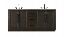  VF29072DCO - 72 inch Double Bathroom Vanity in Chocolate Oak