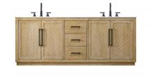  VF29084DLO - 84 inch Double Bathroom Vanity in Linen Oak