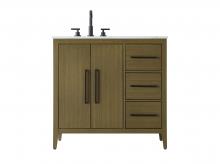  VF29336MCB - 36 inch Single Bathroom Vanity in Chestnut Brown